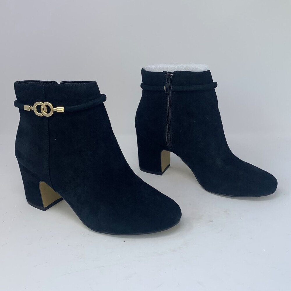 Bella Vita Diaz 51-1561 Ankle Bootie Women 7.5W Kid Suede Leather Side Zip S0744
